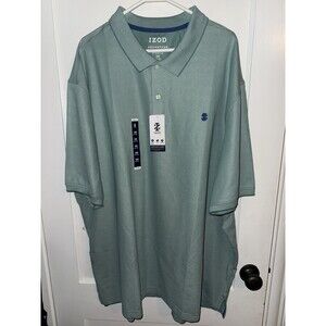 NWT Izod Mens 4XB Green Advantage Performance Stretch Short Sleeve Polo Shirt